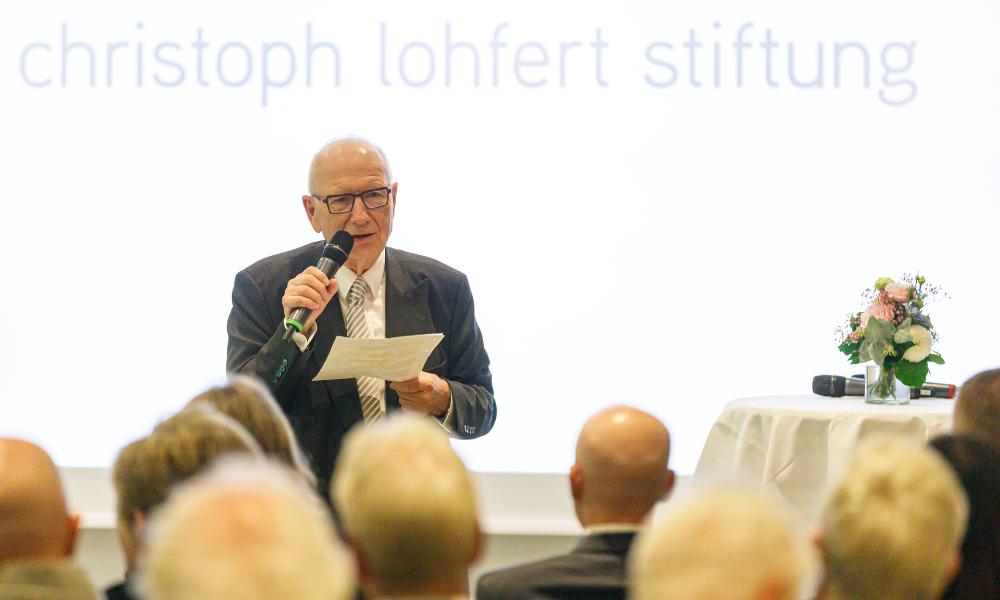 Der GWK-Kongresspräsident und Kuratoriumsvorsitzende der Christoph Lohfert Stiftung, Prof. Heinz Lohmann