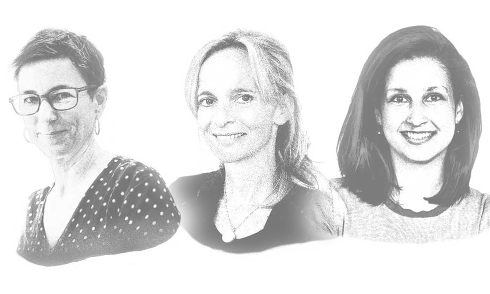 Korinna Hennig, Katharina Mahrenholtz, Beke Schulmann, Norddeutscher Rundfunk, illustriert von Miriam Ertl für die Preisträgerbroschüre 2022.