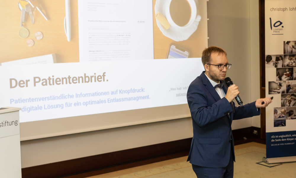 Preisträger 2022: Ansgar Jonietz präsentiert das prämierte Projekt.