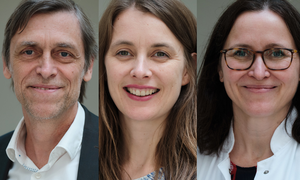 Präsentieren das Preisträgerprojekt: Prof. Dr. Matthias Rose, Claudia Hartmann, PD. Dr. Maria Margarete Karsten, Charité – Universitätsmedizin Berlin, Foto: B.Solcher