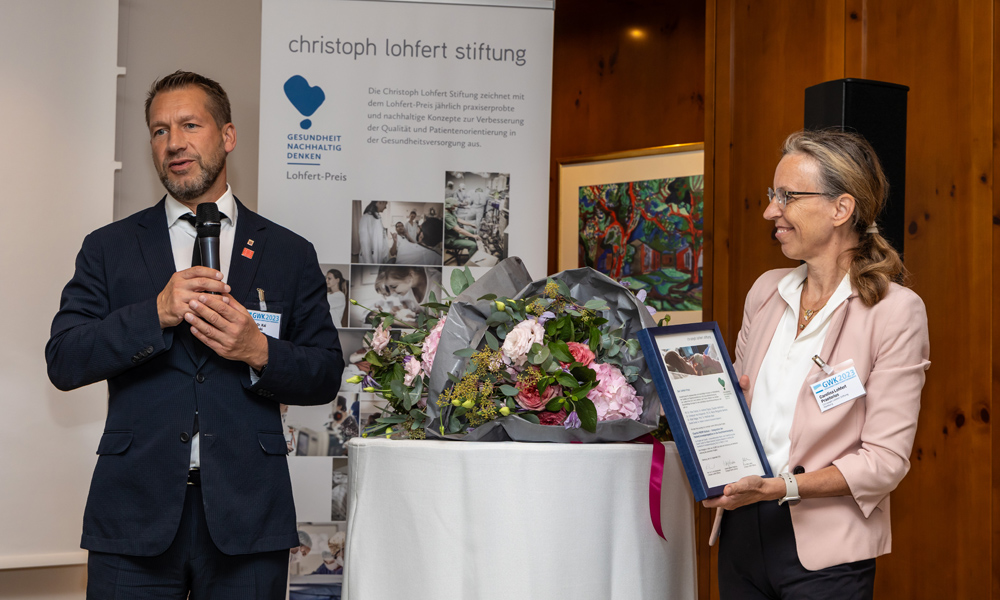 Stiftungsvorstand Carolina Lohfert Praetorius und Prof. Dr. Dr. Kai Zacharowski, ML FRCA FESAIC